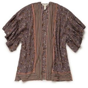 Matilda Jane Along The Way Kimono Purple Bird Flower Print